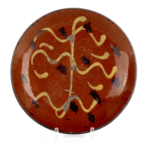 Pennsylvania redware plate 19th