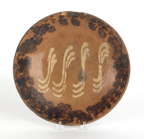 Pennsylvania redware plate 19th
