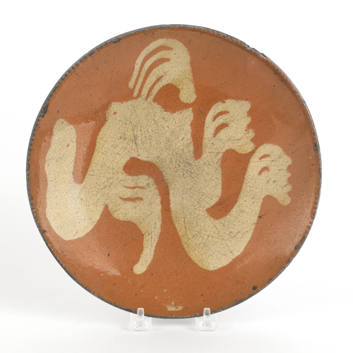 Pennsylvania redware plate 19th
