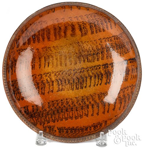 PENNSYLVANIA REDWARE PLATE, 19TH