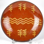 PENNSYLVANIA REDWARE PLATE, 19