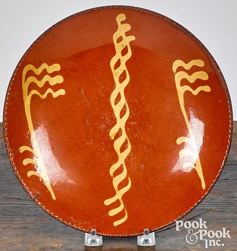 PENNSYLVANIA REDWARE PLATE, 19TH