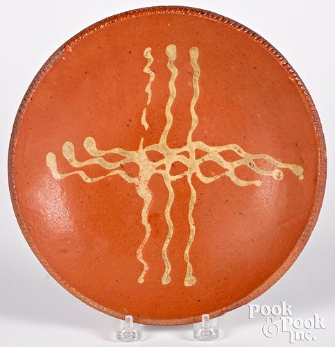 PENNSYLVANIA REDWARE PLATE, 19TH