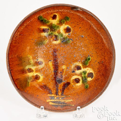 PENNSYLVANIA REDWARE PLATE, 19TH