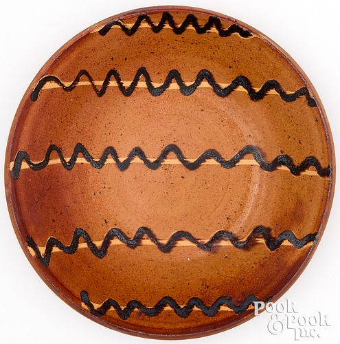 PENNSYLVANIA REDWARE PLATE, LATE