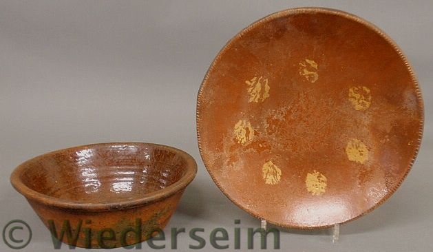 Pennsylvania redware plate with