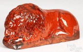 PENNSYLVANIA REDWARE RECUMBENT
