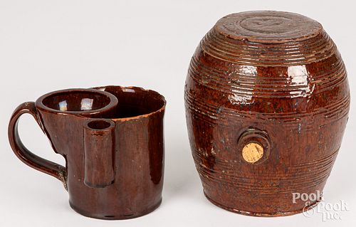 PENNSYLVANIA REDWARE RUNDLET AND