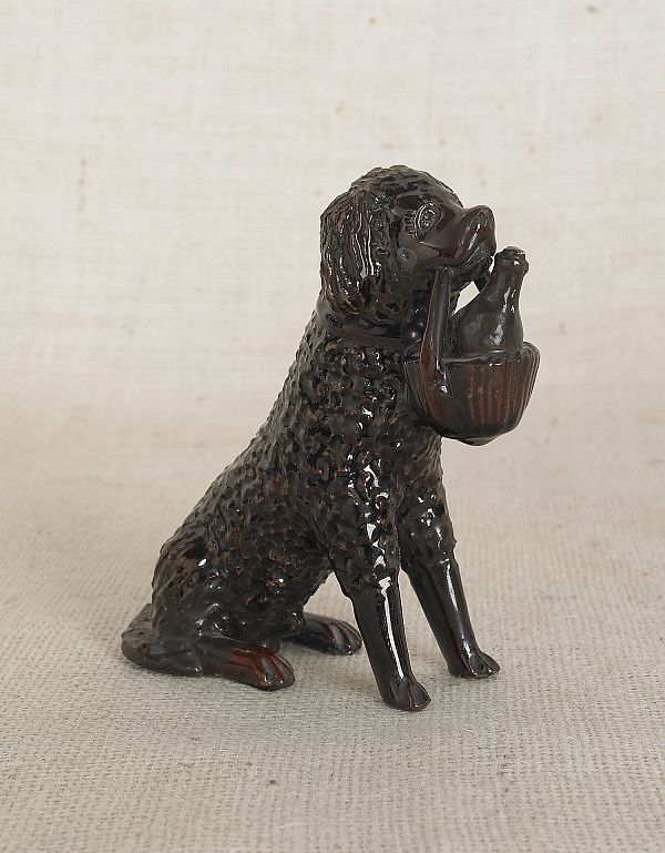 Pennsylvania redware seated dog