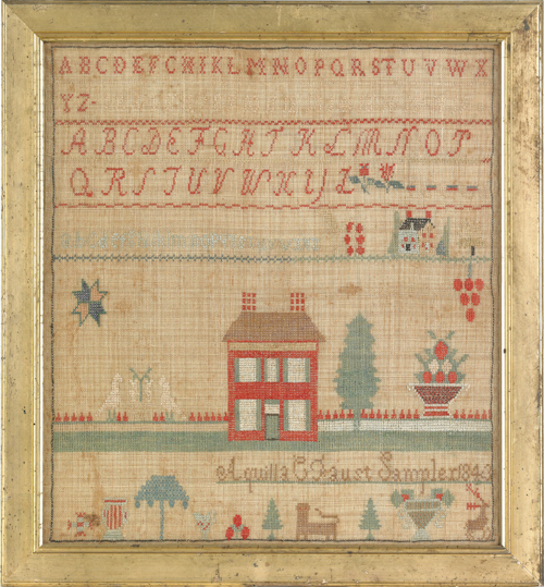 Pennsylvania silk on linen