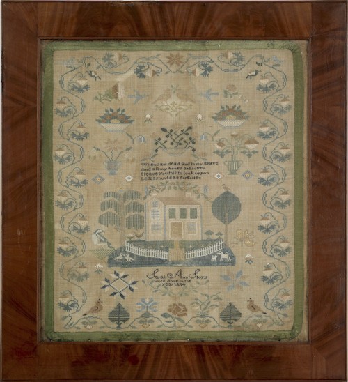 Pennsylvania silk on linen