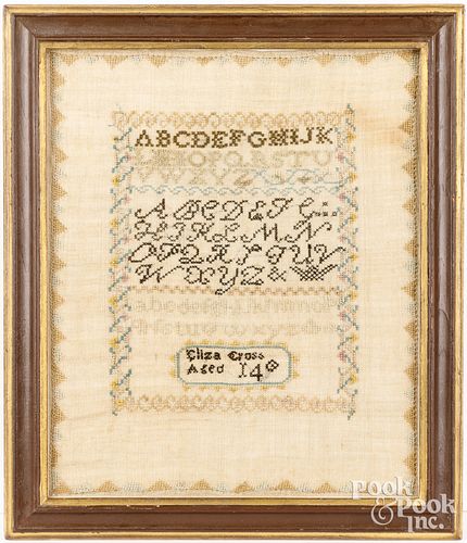 PENNSYLVANIA SILK ON LINEN SAMPLER,