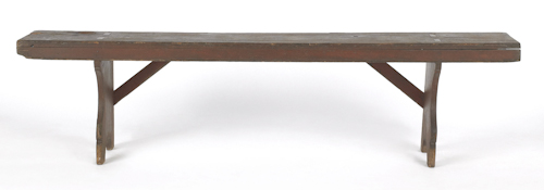 Pennsylvania stained pine bench ca.