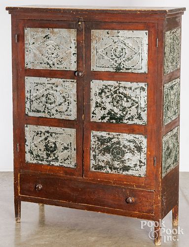 PENNSYLVANIA STAINED PINE PIE SAFE,