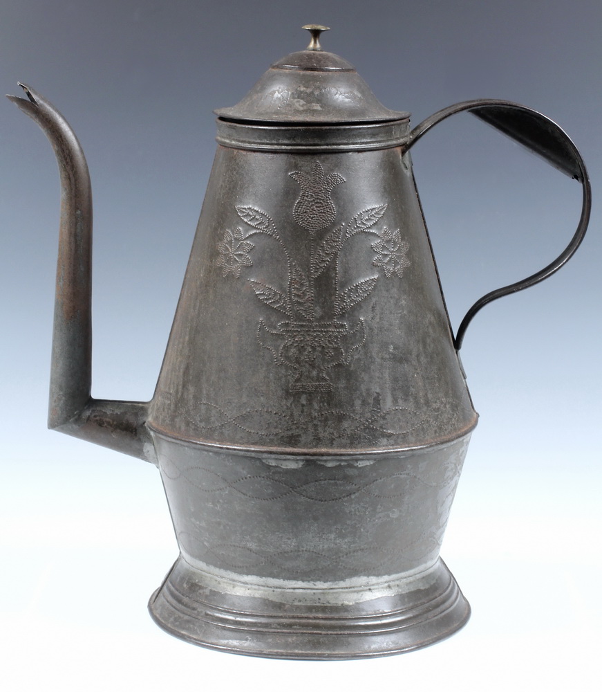 PENNSYLVANIA TIN POT - Early 19th c