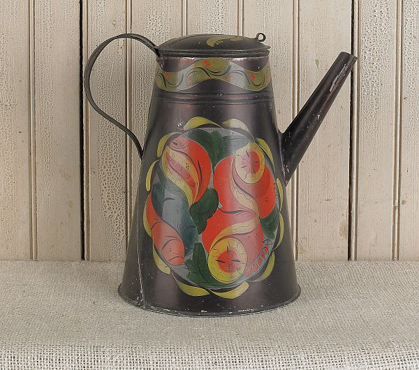 Pennsylvania tole coffeepot 19th c.