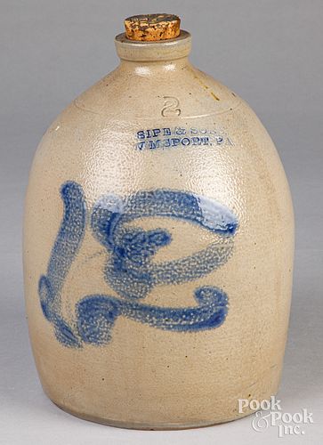 PENNSYLVANIA TWO GALLON STONEWARE