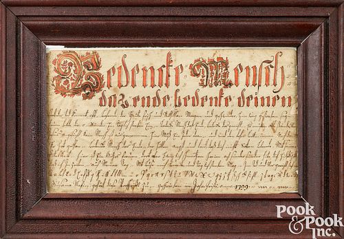 PENNSYLVANIA VORSCHRIFT, DATED
