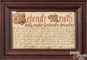 PENNSYLVANIA VORSCHRIFT, DATED