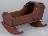 PENNSYLVANIA WALNUT DOLL CRADL