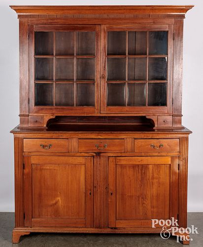 PENNSYLVANIA WALNUT DUTCH CUPBOARD,