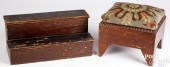PENNSYLVANIA WALNUT FOOTSTOOL,