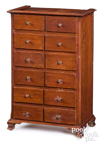 PENNSYLVANIA WALNUT SPICE CHEST,