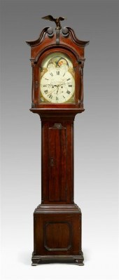 Pennsylvania walnut tall clock