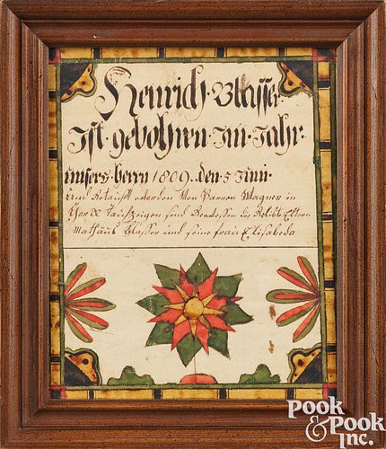 PENNSYLVANIA WATERCOLOR FRAKTUR
