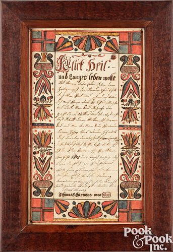 PENNSYLVANIA WATERCOLOR FRAKTUR
