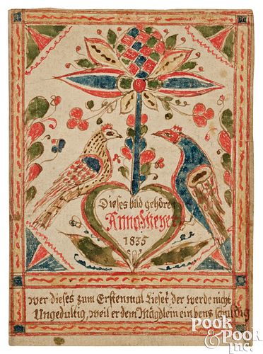 PENNSYLVANIA WATERCOLOR FRAKTUR