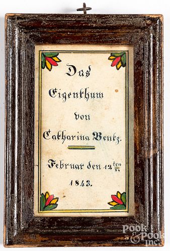 PENNSYLVANIA WATERCOLOR FRAKTUR