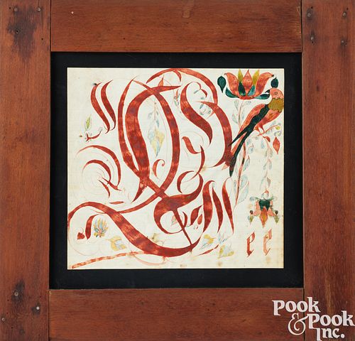 PENNSYLVANIA WATERCOLOR FRAKTUR