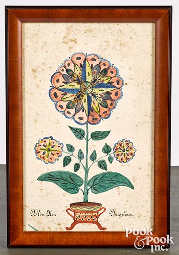 PENNSYLVANIA WATERCOLOR FRAKTUR