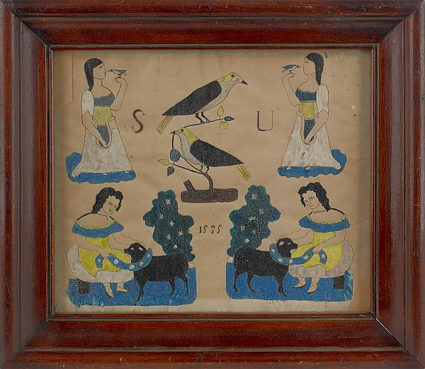 Pennsylvania watercolor fraktur