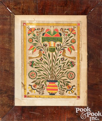 PENNSYLVANIA WATERCOLOR FRAKTUR,