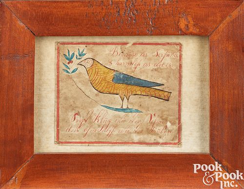 PENNSYLVANIA WATERCOLOR FRAKTUR