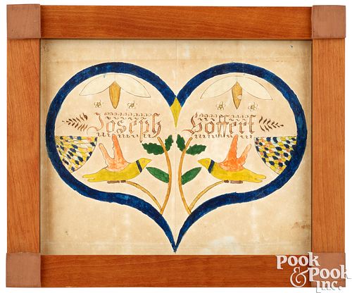 PENNSYLVANIA WATERCOLOR FRAKTUR