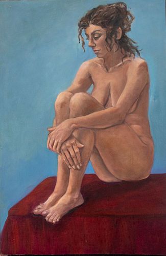 PENNY PURPURA PENSIVE NUDE OIL ON