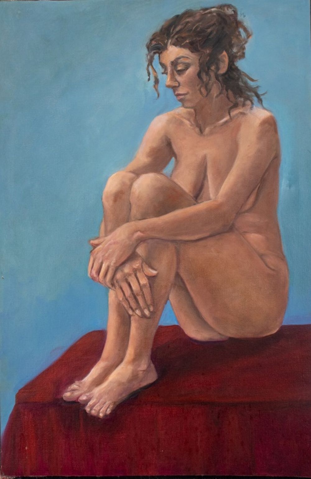 PENNY PURPURA PENSIVE NUDE OIL ON