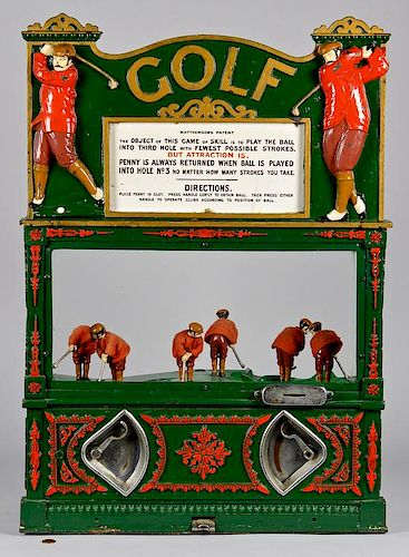PENNY SLOT GOLF MACHINE, CIRCA