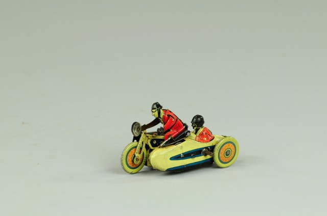 PENNY TOY MOTORCYCLE WITH SIDECAR
