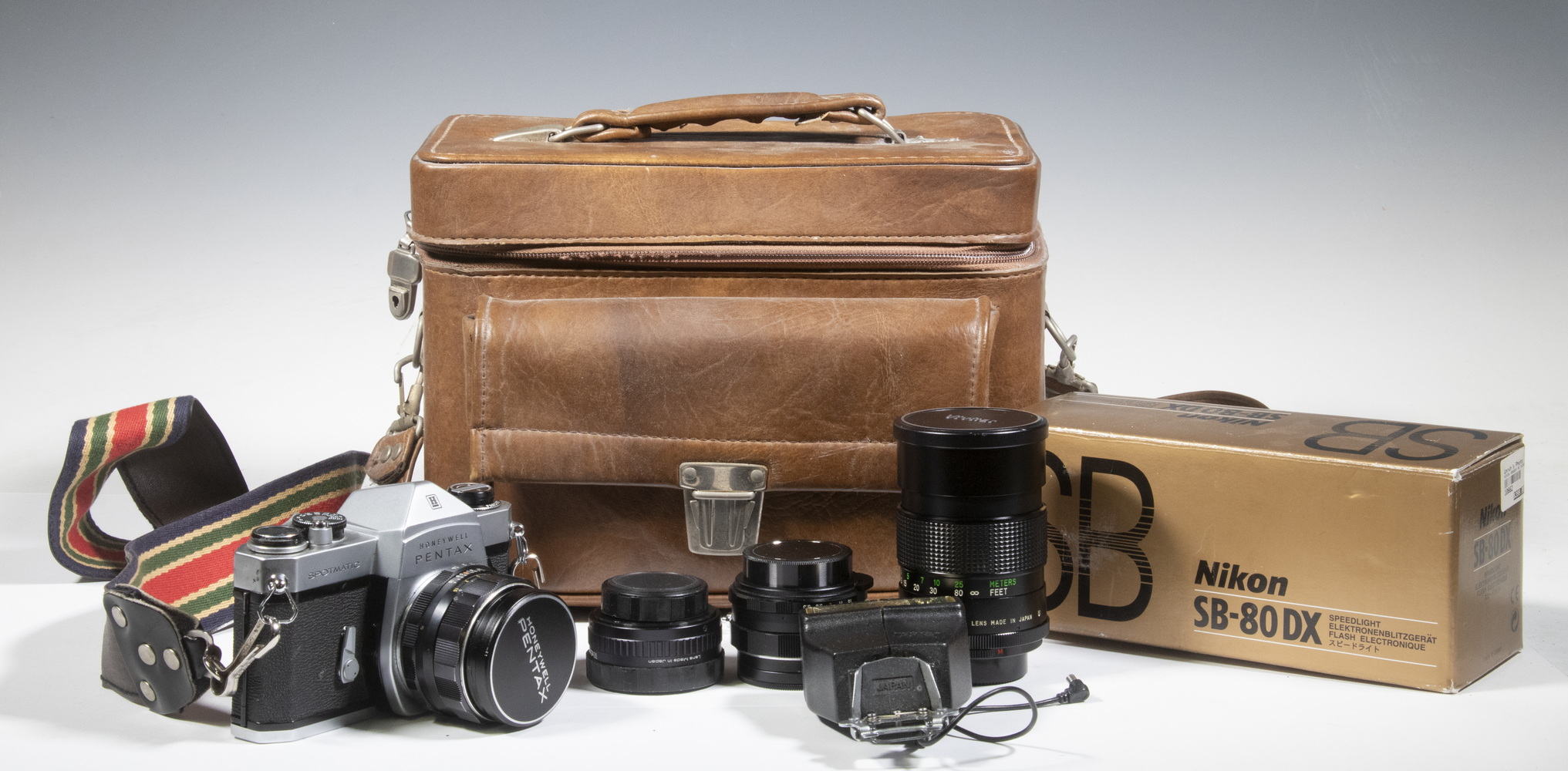 PENTAX CAMERA WITH (3) LENSES,
