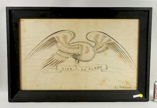 PENWORK DRAWING EAGLE "VIVE LA