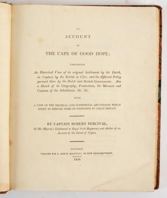 Percival (Capt. R) An Account of