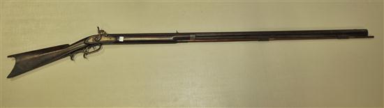 PERCUSSION RIFLE. Half stock in