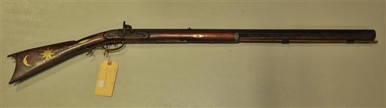 PERCUSSION RIFLE. Half stock maple