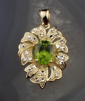 PERIDOT AND FOURTEEN KARAT GOL