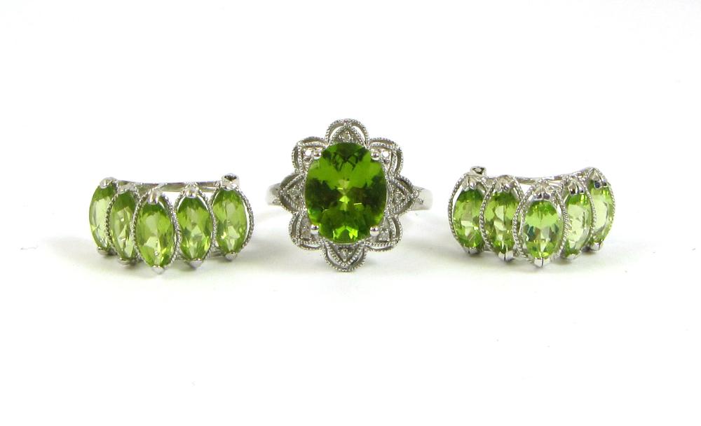 PERIDOT AND FOURTEEN KARAT GOLD