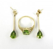 PERIDOT AND FOURTEEN KARAT GOL